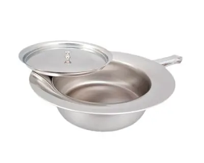 Produktdetails: Edelstahl Steckbecken mit Deckel Produktbild Edelstahl Steckbecken mit Deckel