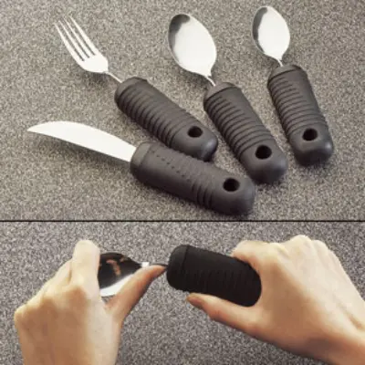 Produktdetails: Essbesteck Supergrip biegsam, 4er-Set Produktbild Essbesteck Supergrip biegsam, 4er-Set