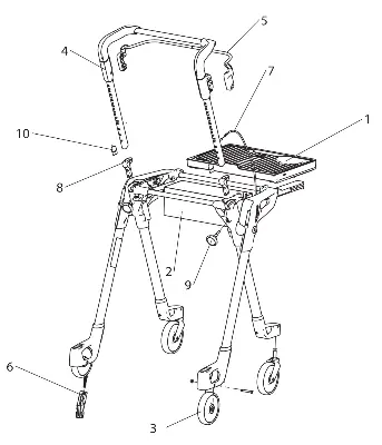 Produktbild Ersatzteile Indoor Rollator Topro Hestia