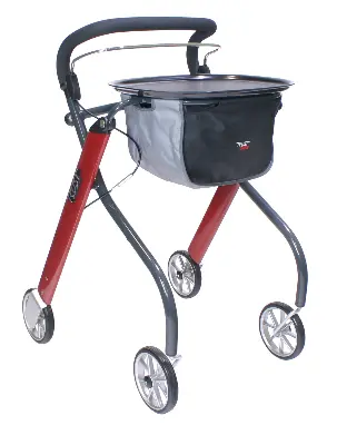 Produktbild Indoor-Rollator Lets Go, Rot-Grau