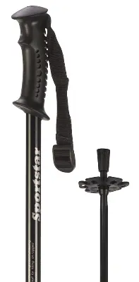 Produktdetails: 3-teiliger Wander- und Trekking- Gehstock mit Stabgriff, schwarz Produktbild 3-teiliger Wander- und Trekking- Gehstock mit Stabgriff, schwarz