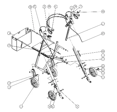 Produktbild Ersatzteile Rehasense Rollator Stylus