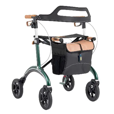 Produktdetails: Saljol Carbon Rollator British Green Wide mit Vollausstattung Produktbild Saljol Carbon Rollator British Green Wide mit Vollausstattung