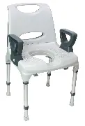 Zusätzliches Produktbild für Duschstuhl-Toilettenstuhl AQ-Tica Komfort grau