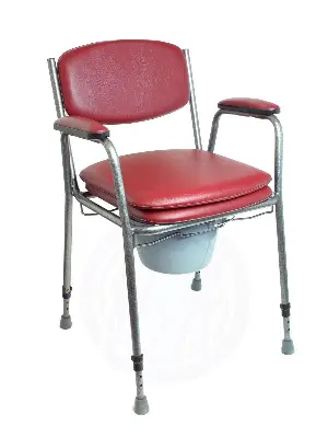 Produktdetails: Toilettenstuhl höhenverstellbar, bordeaux Produktbild Toilettenstuhl höhenverstellbar, bordeaux