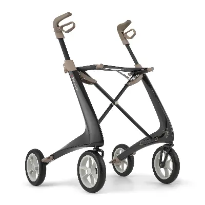 Rollator Carbon Ultralight Komfort schwarz Produktbild für Acre Rollator Carbon Ultralight Komfort schwarz