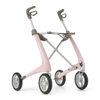 Carbonrollator Acre Ultralight Komfort rosa Produktbild für Acre Rollator Carbon Ultralight Komfort rosa