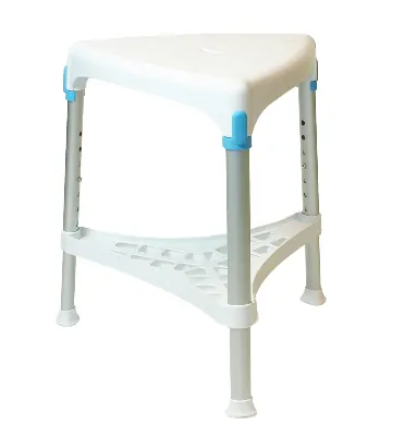 Produktdetails: Russka Eck-Duschhocker Laguna weiß / schwarz Produktbild Russka Eck-Duschhocker Laguna weiß / schwarz