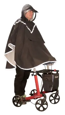 Produktdetails: Regenponcho für Rollatornutzer L schwarz Produktbild Regenponcho für Rollatornutzer L schwarz
