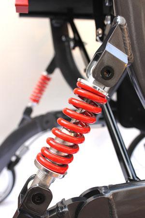 gefederter Rahmen an einem Outdoor-Rollator